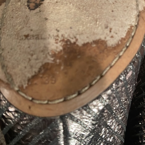 Isabelle marant size 39 silver/gunmetal booties - Picture 9 of 11